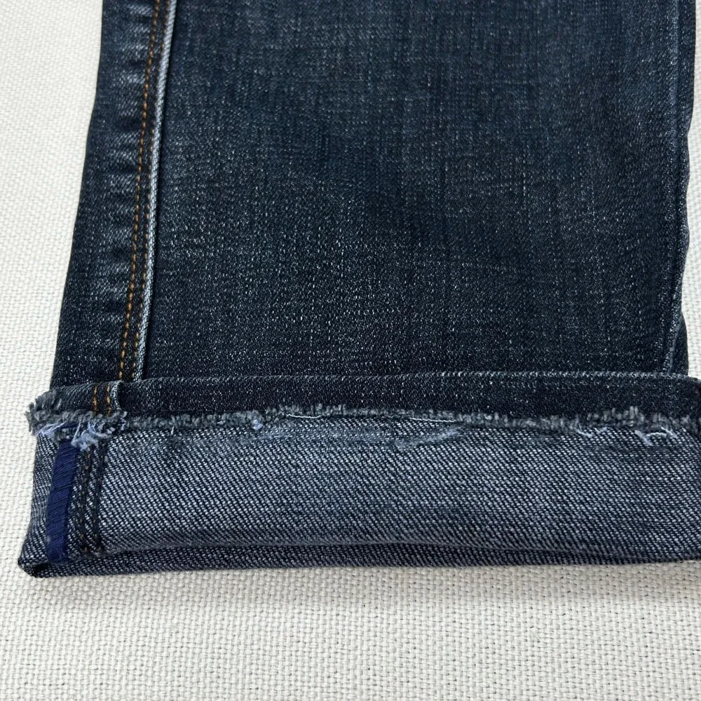 Armani Jeans Straight Leg Jeans Mens 34x28 Dark Indigo Blue Denim Classic Italy